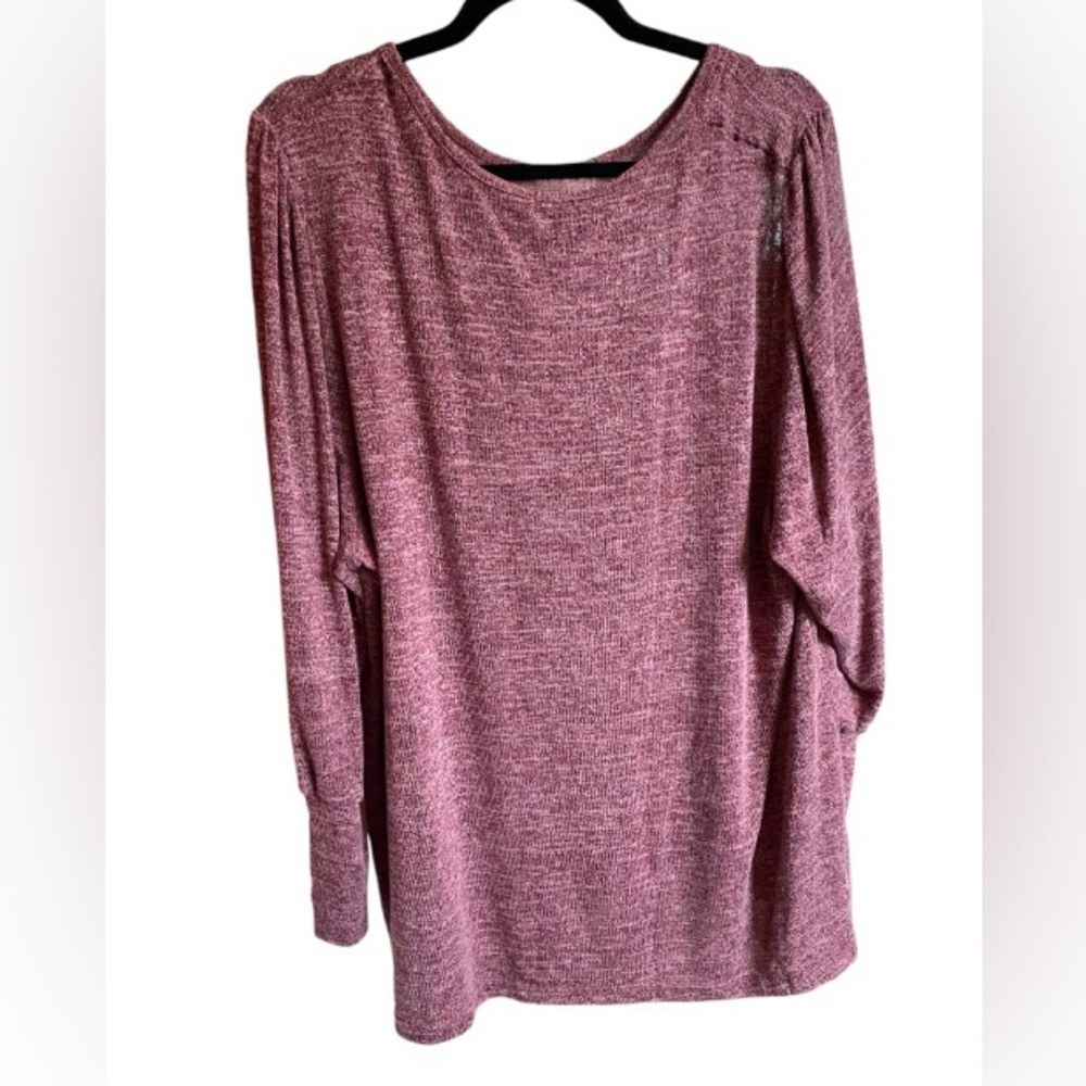 BloomChic Women's Crew Neck Sweater - Maroon NWOT 1X (18)